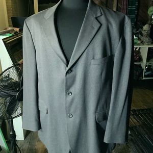 J. Ferrar mens 46R slate gray sport coat suit jacket single breasted coat